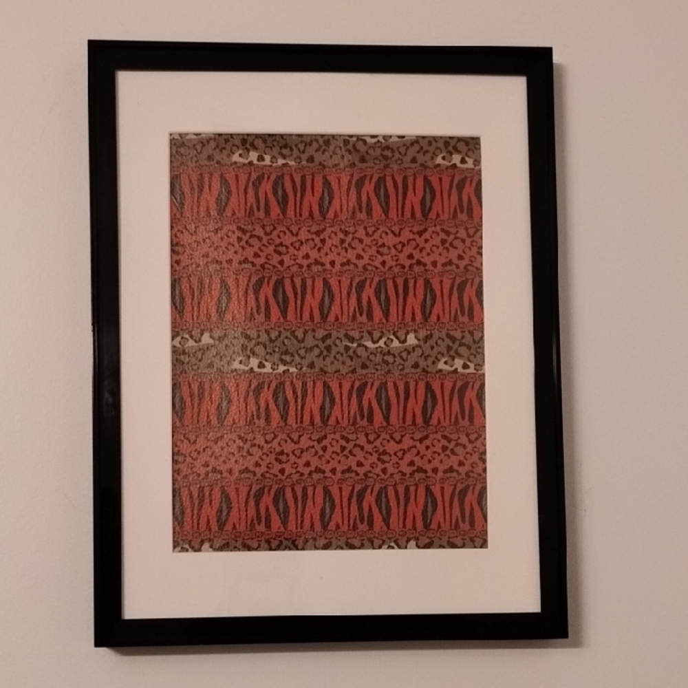 Leather Red and Brown Fiber Art